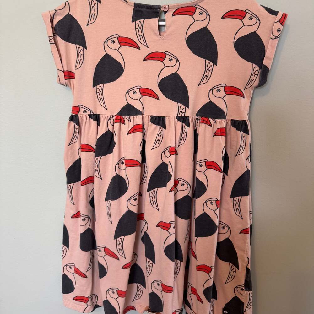 Tea Collection Toucan Bird Printed Skirted Jersey Dress